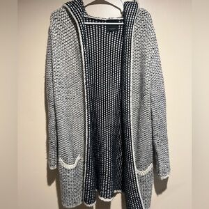 Zara Knit oversized Open hooded Cardigan Sweater - Size M womens